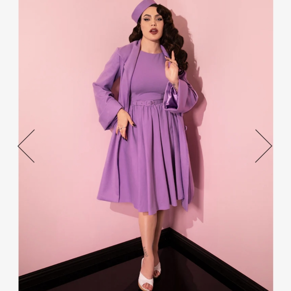 Lilac Avon Swing Dress in 2X by Micheline Pitt